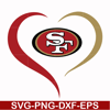 NFL0710202016L-San francisco 49ers heart svg, 49ers heart svg, Nfl svg, png, dxf, eps digital file NFL0710202016L.jpg