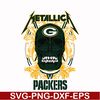 NNFL0025-skull metallica Green Bay Packers svg, png, dxf, eps digital file NNFL00025.jpg