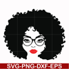 OTH0001-Afro puff svg, woman with glasses svg, png, dxf, eps file OTH0001.jpg