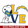 TD17-snoopy love Los Angeles Chargers svg, png, dxf, eps digital file TD17.jpg