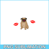 VLT21102347-Pug And Kisses PNG, Animal Valentine PNG, Valentine Holidays PNG.png