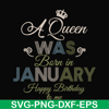 BD0073-A Queen Was Born In January Happy Birthday To Me svg, png, dxf, eps digital file BD0073.jpg