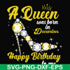 BD0024-A queen was born in December svg, birthday svg, queens birthday svg, queen svg, png, dxf, eps digital file BD0024.jpg