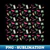 Summer accessories pattern illustration 1 - Unique Sublimation PNG Download