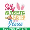 FN000113-Silly rabbit Easter is for Jesus svg, png, dxf, eps file FN000113.jpg