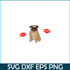 VLT21102347-Pug And Kisses PNG, Animal Valentine PNG, Valentine Holidays PNG.png