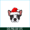 PNG141023104-Boston Terrier Christmas Dog Santa Hat Xmas Boys Kids Girls T-Shirt Png.png