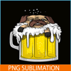 BEER28102360-Pug Dog Beer Drinking Party PNG Beer And Pug Dog PNG Drunk Dog PNG.png