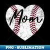 Baseball Softball Heart Mom Mother'S Day - Creative Sublimation PNG Download