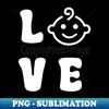 Love Baby White - Elegant Sublimation PNG Download