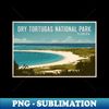 Dry Tortugas Vintage Landscape - Instant PNG Sublimation Download