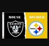 Las Vegas Raiders and Pittsburgh Steelers Divided Flag 3x5ft.png