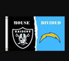 Las Vegas Raiders and San Diego Chargers Divided Flag 3x5ft.png