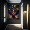 Black Woman With Afro Wall Decor Butterflies Black Art Print Abstract Art Digital Art Print Wall Art Poster1.jpg