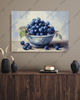 Canvas Juicy Jewels Gallery Wrap Thick Canvas Art Print, Blueberries painting print on canvas, Food Art, Still Life Art, Blueberries Art.jpg