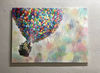 Abstract Canvas Art, Rainbow Art, Colorful Wall Art, Air Balloons Poster, Up Movie Balloons Wall Art, Up Movie Canvas,.jpg