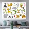 Safari Animals Canvas Art, Kids Animals Wall Art, Playroom Art Canvas, Kids Artwork, Jungle Animal Canvas, Baby Room Artwork,.jpg