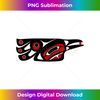 Raven Berry - Northwest Coast Formline Design Long Sleeve - PNG Transparent Sublimation File
