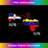 Half venezuela Half Dominican Flag Map Love venezuela - High-Resolution PNG Sublimation File