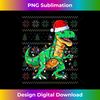 BO-20231129-1990_Dinosaur Xmas Lights Santa Hat Dinosaur Lover Ugly Christmas Tank Top 0487.jpg