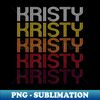 Kristy Retro Wordmark Pattern - Vintage Style - Premium PNG Sublimation File