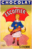 Girl Red Umbrella Chocolat Escoffier Basket Of Chocolate Vintage Poster Repro.jpg