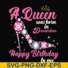 BD0012-A queen was born in December svg, birthday svg, queens birthday svg, queen svg, png, dxf, eps digital file BD0012.jpg