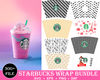 Star bucks Cup Svg wrap bundle, plastic cup wrap Cricut cut file, DXF, PNG, clipart, Printable Files.jpg