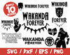 Wakanda Forever SVG Bundle Black Panther Vector Cricut Eps Vinyl Clip Art Dxf.jpg