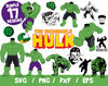 Hulk Vectors Svg Marvel Cricut Cutting Bundle Vinyl Png Clipart The Incredible Spiderman Superhero Avengers.jpg