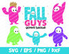 Fall Guys Bundle Stencil Digital Download ClipArt Graphic Wall Deco Vector SVG PNG DXF Eps Vinyl Video Game Ultimate Knockout.jpg