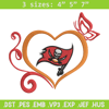 Tampa Bay Buccaneers Heart embroidery design, Tampa Bay Buccaneers embroidery, NFL embroidery, logo sport embroidery. (2).jpg