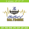 The heartbeat of Baltimore Ravens embroidery design, Baltimore Ravens embroidery, NFL embroidery, logo sport embroidery..jpg