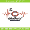 The heartbeat of Chicago Bears embroidery design, Bears embroidery, NFL embroidery, sport embroidery, embroidery design. (2).jpg