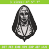 The Nun Embroidery design, The Nun logo Embroidery, Horror design, Embroidery File, logo shirt, Digital download..jpg