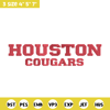 Houston Cougars logo embroidery design, NCAA embroidery, Embroidery design, Logo sport embroidery, Sport embroidery.jpg
