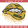 Green Bay Packers dripping lips embroidery design, Green Bay Packers embroidery, NFL embroidery, logo sport embroidery..jpg