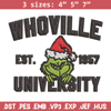 Grinch Whoville University Christmas Embroidery design, Grinch Christmas Embroidery, Grinch design, Digital download.jpg