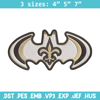 Batman Symbol New Orleans Saints embroidery design, New Orleans Saints embroidery, NFL embroidery, sport embroidery..jpg