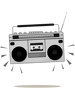 Stereophonics  Silver Vintage Boombox - By Asdev     .png