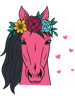 I Wear Pink for My Mom Breast Cancer Awareness Horse.png