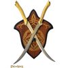 The Elven combat Fighting Knives Of Legolas | Movie Replica Lord Of The Rings Set Of 2 Knives With wall mount