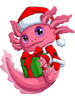 Axolotl Lover Christmas Axolotl Santa Hat Japanese Cute Anime Xmas Boys Axolotls.png