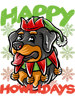 Dog Rottweiler Happy Howlidays Rottweiler Elf Dog Merry Christmas Dogs.png