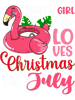 Just A Girl Who Loves Christmas In July Flamingo Float Women.png