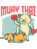 Muay Thai Cat Kitten Thai Boxer Kickboxing Cat Lover.png