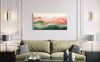 Blush Pink Green Abstract Wall Art - Mountain Landscape Painting Canvas Print, Long Horizontal Living Room Bedroom Wall Decor Ready To Hang.jpg