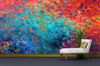 Colorful Wall Art, Abstract Wallpaper, Red Wall Decor, Blue Wall Decals, Modern Wall Paper, Self Adhesive Paper, Custom Wall Paper, Wall Art.jpg