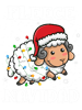 QkYX Fleece Navidad Christmas Feliz Sheep Santa Hat Xmas.png