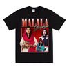 MALALA Homage T-shirt, Graphic Unisex T Shirt, Inspirational Women, Female Heroes Theme, Motivational Retro Tees, Malala Yousafzai Tribute.jpg